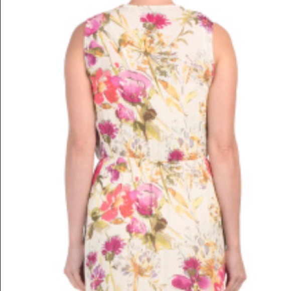 ECI Printed CRINKLE button front maxi dress S - Picture 8 of 11